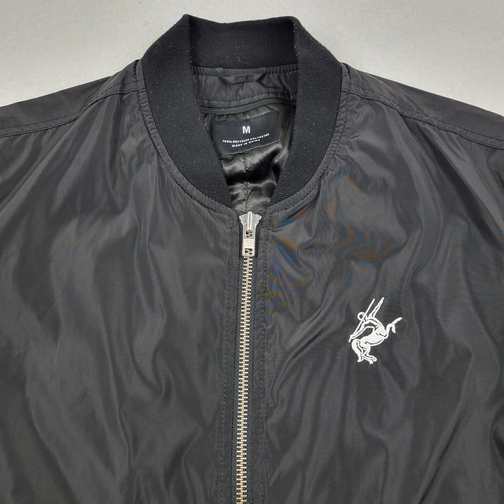 Remy Martin Bomber Jacket Mens Medium M Black Embroidered Logo ** READ